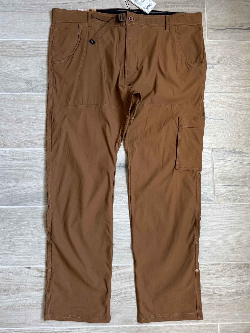 prAna Mens Size 42 x 32 Stretch Zion Slim Pant II Sepia Brown Hiking Cargo NWT